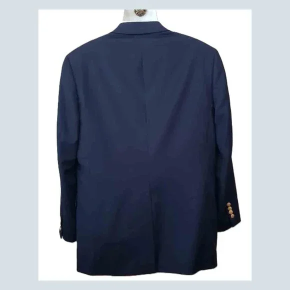 Hart Schaffner Marx Gold Navy Blue Wool Blazer Men's Size 39R
